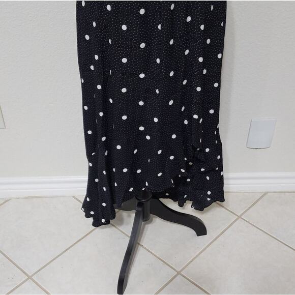 1. State Ruffled Polka Dot High Low Dress One Shoulder Midi Party Cocktail Small - Picture 7 of 16